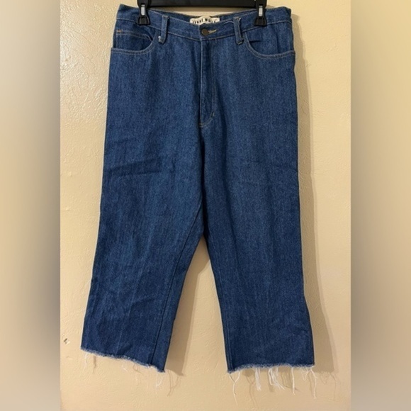 Lykke Wullf Women's Blue High Rise Pockets Straight Denim Cowgirl Jeans - Picture 2 of 5